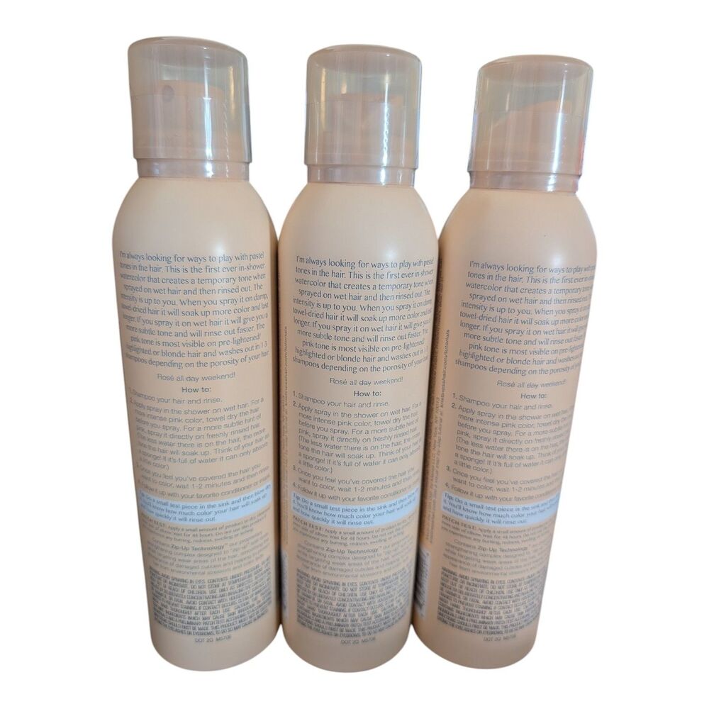 3X Kristin Ess Rose Gold Temporary Tint For Pre Lightened Blonde Hair 7oz - Picture 2 of 2